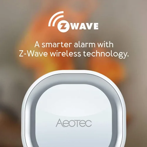 Vista 4 de Aeotec Siren 6, Z-Wave Plus S2 habilitado Zwave Siren Altavoz de seguridad, sonido y luz montado en la pared, alarma Zwave con batería de respaldo