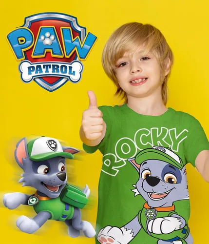 Vista 5 de Camiseta gráfica de Paw Patrol (conjuntos) Marshall Chase Rubble Rocky Skye Everest Zuma Outfit Tee para niños pequeños de cumpleaños a niños