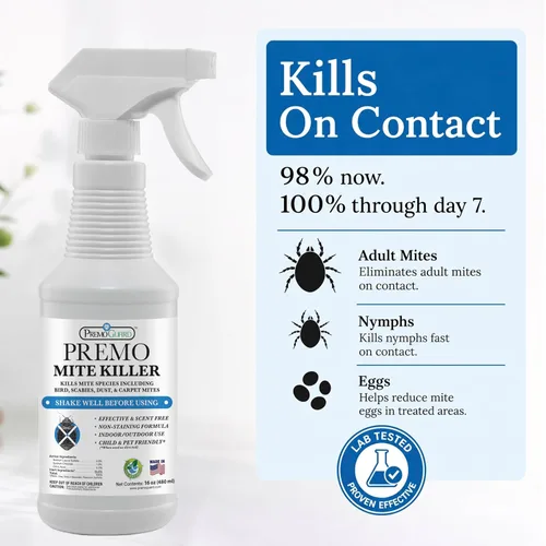 Vista 3 de Premo Guard Spray natural de ácaros, mata el polvo, pájaros, ácaros
