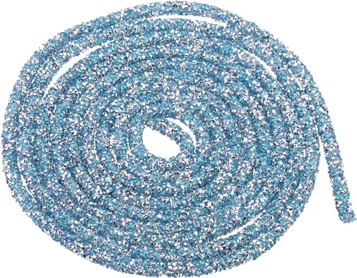 Vista 91 de MECCANIXITY Cuerda de lentejuelas con purpurina de 2.5 yardas, 6mm, 0.24 pulgadas, cuerda de tubo de lentejuelas con diamantes de imitación