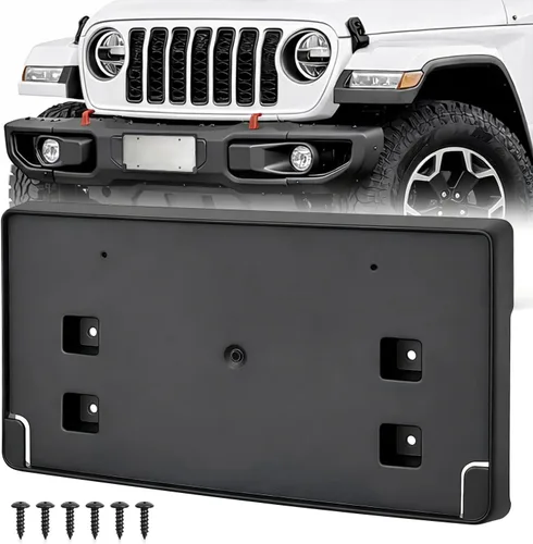 Vista 11 de Nilight Soporte de placa frontal para Ford Bronco de 2/4 puertas 2021 2022 2023 2024 2025 Soporte de montaje de placa de matrícula de acero
