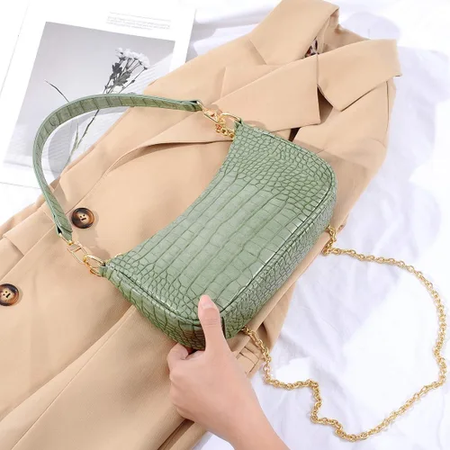 Vista 2 de DOREAMALOE Bolso de hombro de estilo clásico retro, para usar al hombro con cierre de cremallera para mujer