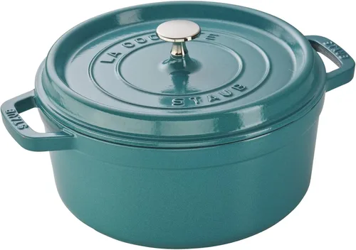 Vista 14 de Staub - Olla redonda de hierro fundido de 2.75 cuartos, color trufa blanca, fabricada en Francia