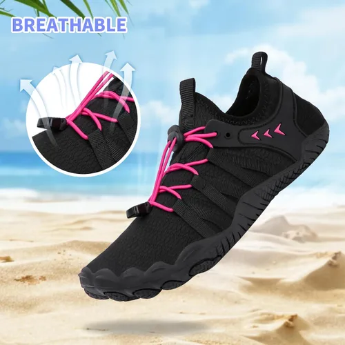 Vista 2 de Zapatos de playa y piscina de secado rápido, sin cordones, para mujeres y hombres, para surf, yoga y deportes acuáticos
