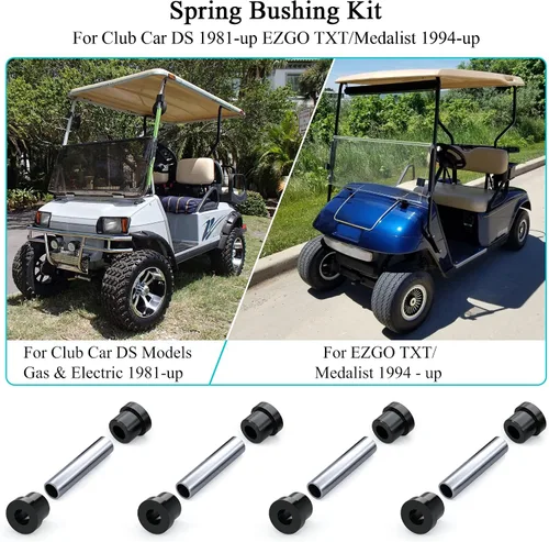 Vista 3 de Kit de Bujes y Mangas de Resorte Trasero para Carrito de Golf EZGO TXT/Medalist (94+) Gas/Eléctrico, Club Car DS 1992 en adelante, Incluye 8 Bujes