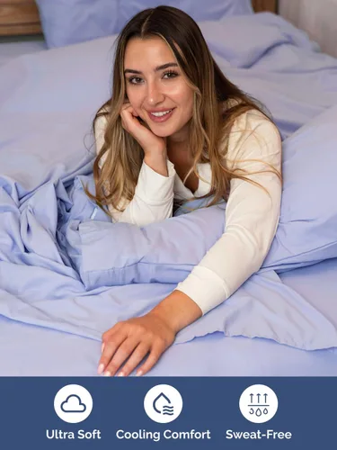 Vista 185 de Extra Deep Twin XL Sheet Set - 3 Piece College Dorm Room - White 01-Blanco