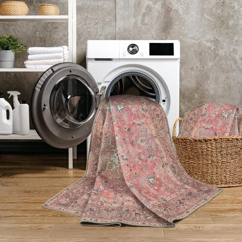 Vista 169 de GLN Rugs Traditional Collection - Alfombra de felpilla lavable a máquina, tradicional lavable, antideslizante, alfombra de felpilla de pelo corto