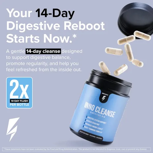 Vista 8 de Inno Cleanse - Compuesto de adelgazamiento de cintura Apoyo y ayuda al sistema digestivo Reducción de inflamación Mejora los niveles