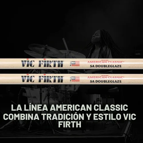 Vista 7 de Vic Firth Baquetas American Classic 5A DoubleGlaze - Doble capa de acabado lacado