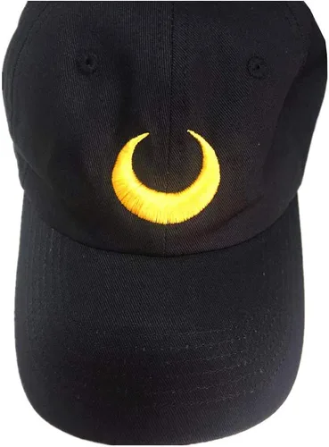 Vista 4 de Kerr's Choice Gorra L-UNA M-oon Hat Animie Moon Cap Moon Accessories Moon Baseball Cap Black, Negro