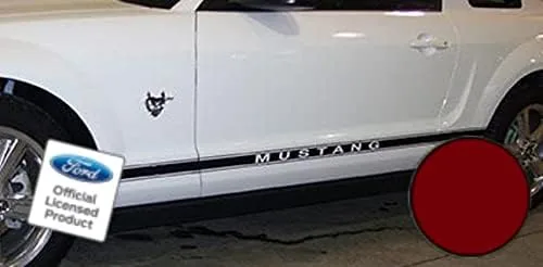 Vista 12 de Adhesivos de rayas laterales para puerta de panel basculante para Ford Mustang Negro (brillo) - RJ - CB
