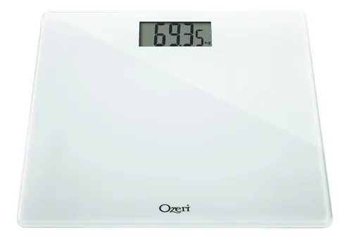 Vista 5 de Ozeri Báscula de baño de precisión 440 libras 4409lbs en vidrio templado con tecnología de sensor de 176oz 01 libras 01lbs y tara para bebés