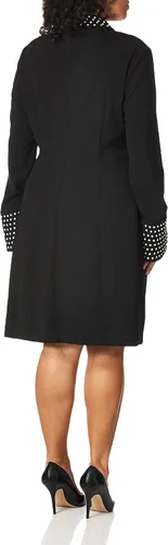 Vista 3 de KARL LAGERFELD Women's Mock Neck Bell Sleeve Sheath Dress