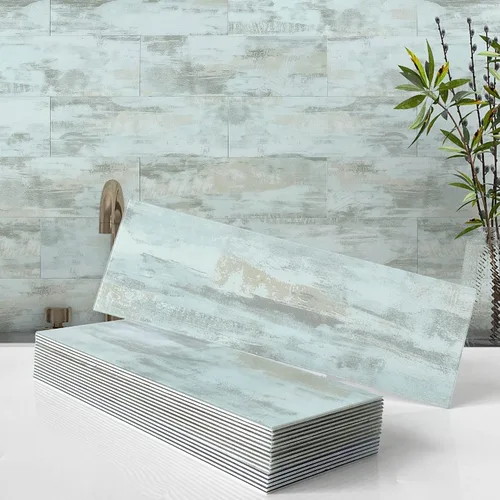 Vista 8 de VAOVI Azulejos de cocina para salpicaduras de despegar y pegar, calcomanías de pared de baño, azulejos de mármol para salpicaduras individuales