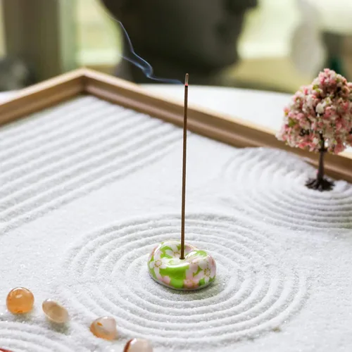 Vista 9 de Accesorios de herramientas de rastrillo de jardín Zen, juego de herramientas de rastrillo de bambú zen de arena japonesa, regalos de relajación