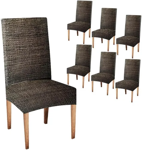 Vista 14 de TOMWISH Juego de 2 fundas para sillas de comedor, color turquesa y gris, fundas elásticas para sillas Parsons, de elastano, lavables, protectores