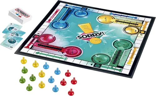 Vista 4 de Hasbro Gaming Lo siento! Juegos de mesa familiares para niños y adultos, de 2 a 4 jugadores, edades de 6 años en adelante (Exclusivo de Amazon)