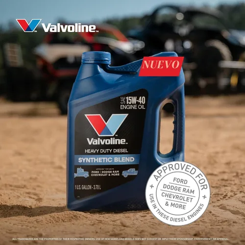 Vista 5 de Valvoline Heavy Duty Synthetic Blend 15W-40 Aceite para motor diésel, 1 gal, caja de 3