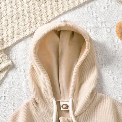 Vista 5 de Unutiylo Enterizo unisex de manga larga con cremallera y capucha para bebés y niñas