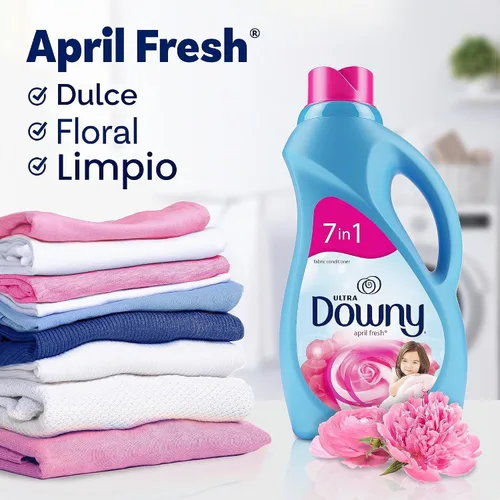 Vista 5 de Downy Ultra Laundry - Suavizante líquido para telas (acondicionador de telas), April Fresh, 44 onzas líquidas, 60 cargas