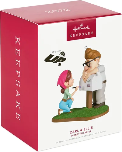 Vista 3 de Hallmark - Adorno de Navidad de plástico para recuerdo 2022, Disney/Pixar Up Carl & Ellie
