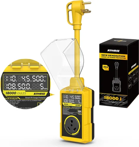 Vista 10 de Kohree Protector contra sobretensiones RV de 30 amperios, protección