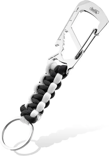 Vista 10 de KeyUnity KC00 Llavero de mosquetón de paracord, cordón de paracaídas 550 Multiherramienta para exteriores, mochilas, hombres y mujeres