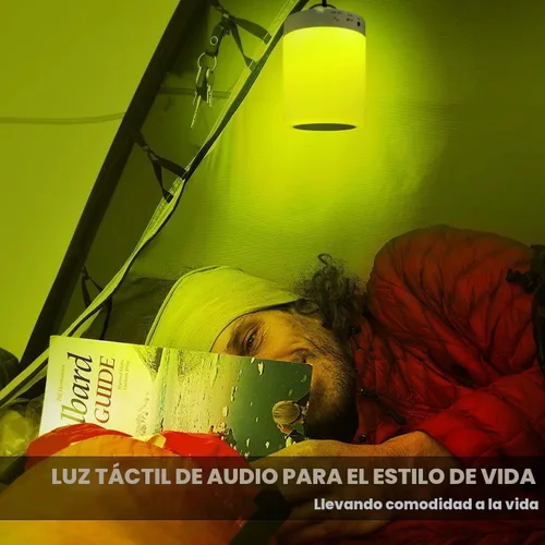 Vista 3 de Luz nocturna con altavoz Bluetooth, lámpara táctil recargable relajante