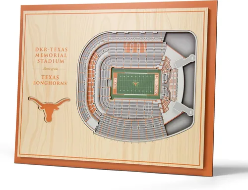 Vista 55 de YouTheFan - Póster para pared de la NCAA, vista de estadio en 3D de 5 niveles, Marrón
