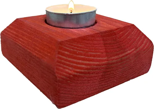Vista 20 de Portavelas de madera para velas de té, 3.5 pulgadas, decoración del hogar de mesa (vela no incluida) (1, azul, barco)