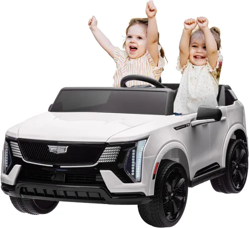Vista 9 de GarveeLife - Coche eléctrico de 24 V y 2 plazas para niños con licencia Cadillac Negro