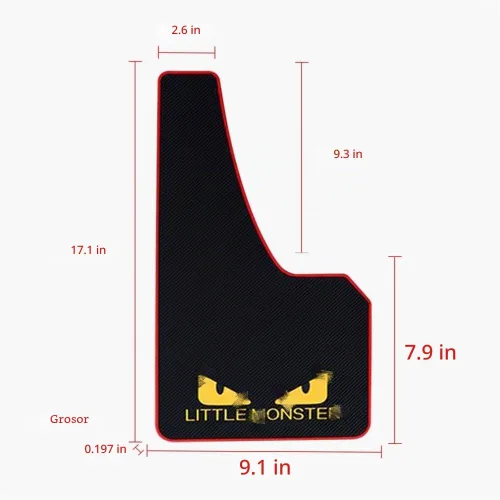 Vista 3 de Guardabarros de goma universal para coche, guardabarros de goma para deportes universales, guardabarros de barro para protección de salpicaduras