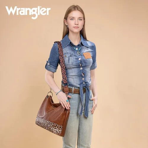 Vista 15 de Wrangler Hobo - Bolsas para mujer de cuero vegano con asa superior, bolsos de hombro y bolsos