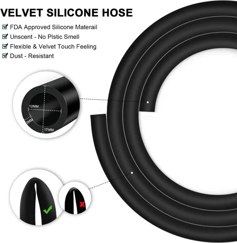 Vista 4 de Kitosun D-Hose Juego de manguera para cachimba – Accesorios para shisha premium de 1.1 pies de largo mango de boquilla de aluminio desmontable
