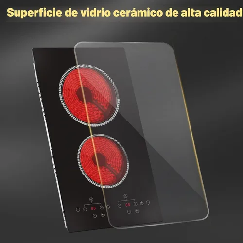 Vista 6 de Placa eléctrica de 2 quemadores, estufa eléctrica de 12 pulgadas