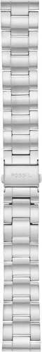 Vista 17 de Fossil Correa de reloj de piel LiteHide™ marrón oscuro de 0.866 in para hombre Cuero negro/Plateado