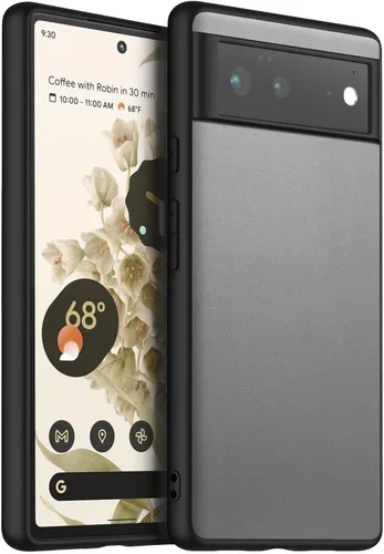 Vista 12 de X-level Funda de piel sintética para Google Pixel 6, a prueba de golpes Piel Negro