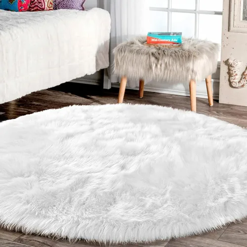 Vista 120 de Latepis - Alfombra rectangular de piel sintética tipo lana de oveja suave y esponjosa de estilo bohemio para sala de estar, dormitorio y residencias