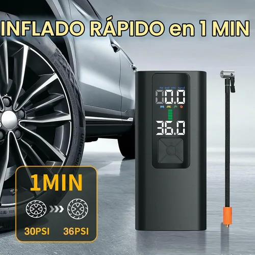 Vista 4 de Inflador de Neumáticos Compresor de Aire Portátil 150PSI Bomba de Aire Automática para Neumático de Coche Accesorios de Coche con Manómetro Digital
