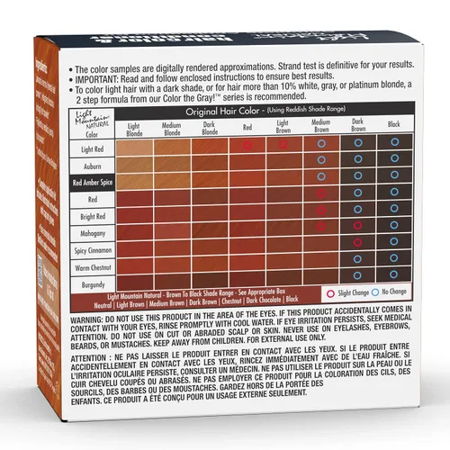Vista 2 de Light Mountain Tinte y acondicionador para el cabello de henna, tinte para el cabello con especias ámbar rojo para hombres y mujeres, polvo orgánico