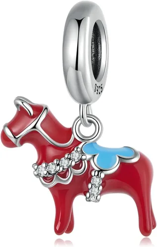 Vista 8 de 925 Sterling Silver White Gold Plated Animal Charm Beads for Women Lindo gato negro.