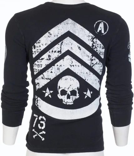 Vista 8 de Archaic by Affliction - Camisa térmica de manga larga para hombre, Negro