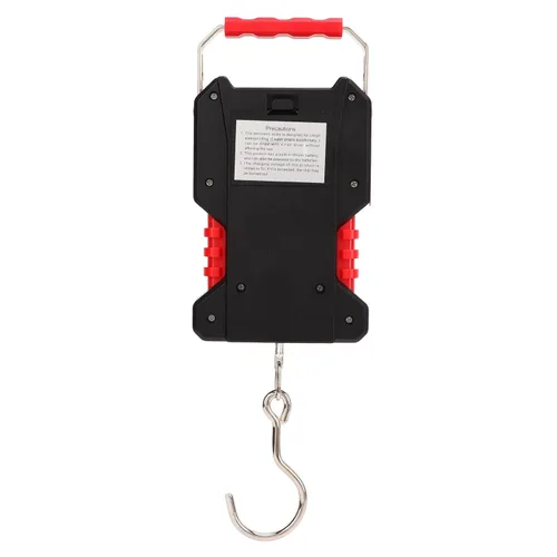 Vista 4 de Escala colgante digital de 0.0-110.2 lbs Mini grúa de mano con pantalla LED Escala de peso de pescado con gancho en forma de S para transporte