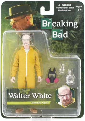 Vista 3 de Figura de 15,24 cm de Walter White material peligroso (traje amarillo) de Breaking Bad Mezco Toyz