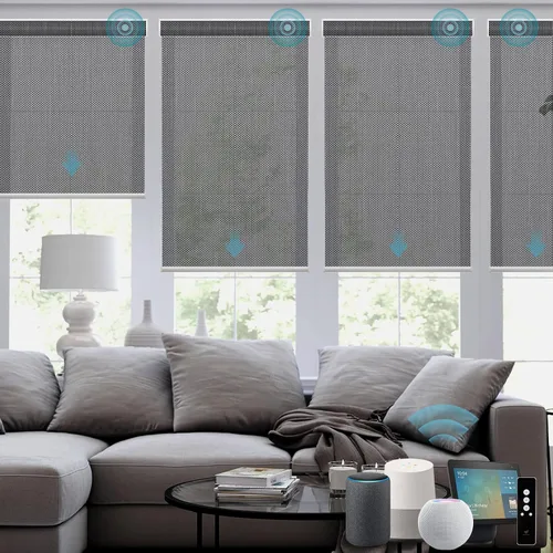 Vista 42 de SmartWings Persianas Enrollables Inteligentes Motorizadas con Filtro de Luz, Persianas Eléctricas con Control Remoto para Ventanas Compatibles