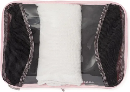 Vista 6 de Baggallini Juego de 3 cubos de compresión - Cubos de compresión ligeros para viajes, BOLSA ROSA, Talla única