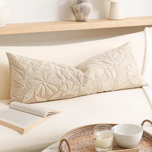 Vista 20 de BlissBlush - Funda de almohada lumbar decorativa de 12 x 20 pulgadas, funda de almohada de terciopelo beige neutro para sofá, sala de estar, cojín