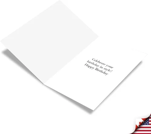 Vista 2 de NobleWorks - 1 divertida tarjeta de felicitación de feliz cumpleaños - Tarjeta de felicitación de humor para mujer con sobre - Pollito con clase