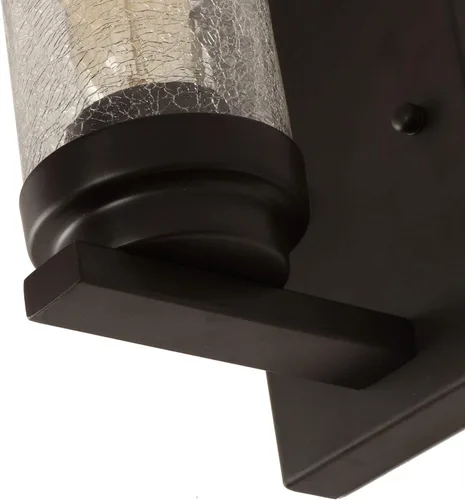Vista 6 de 17701 - Lámpara de pared de metal industrial vintage con pantalla de vidrio agrietado, lámpara de vestíbulo retro, aplique de pared rústico Edison