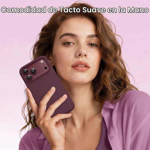 Vista 6 de GONEZ Funda para iPhone 18 Pro / 17 Pro, compatible con MagSafe borgoña (A-burgundy)
